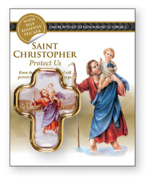 St. Christopher Cross Car Plaque