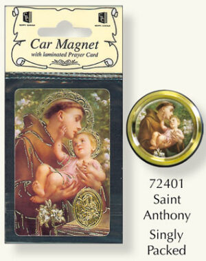 St. Anthony Car Plaque and Prayer Card